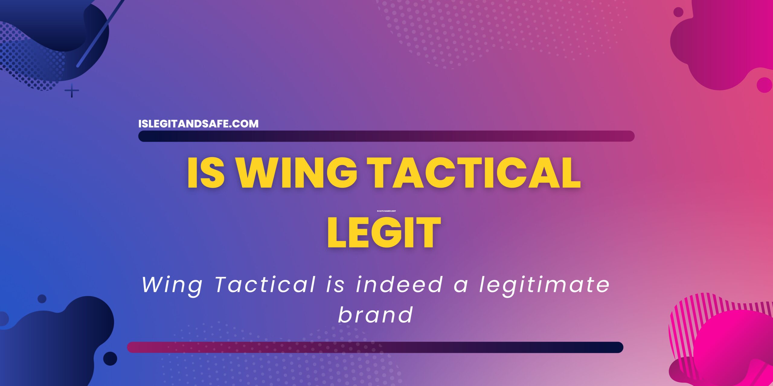 Is wing tactical legit